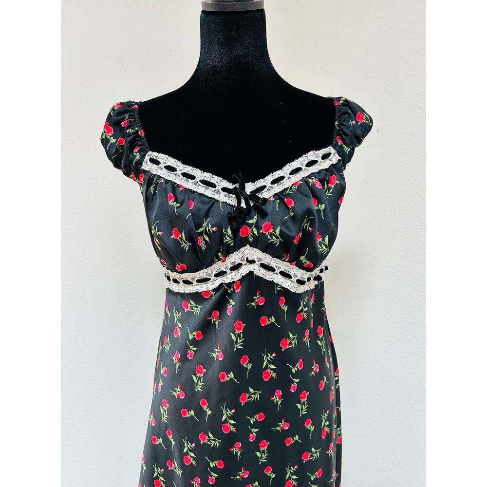 Inspired Hearts Romantic Sweetheart Cottage-core Floral Misses Dress/ Size - XL